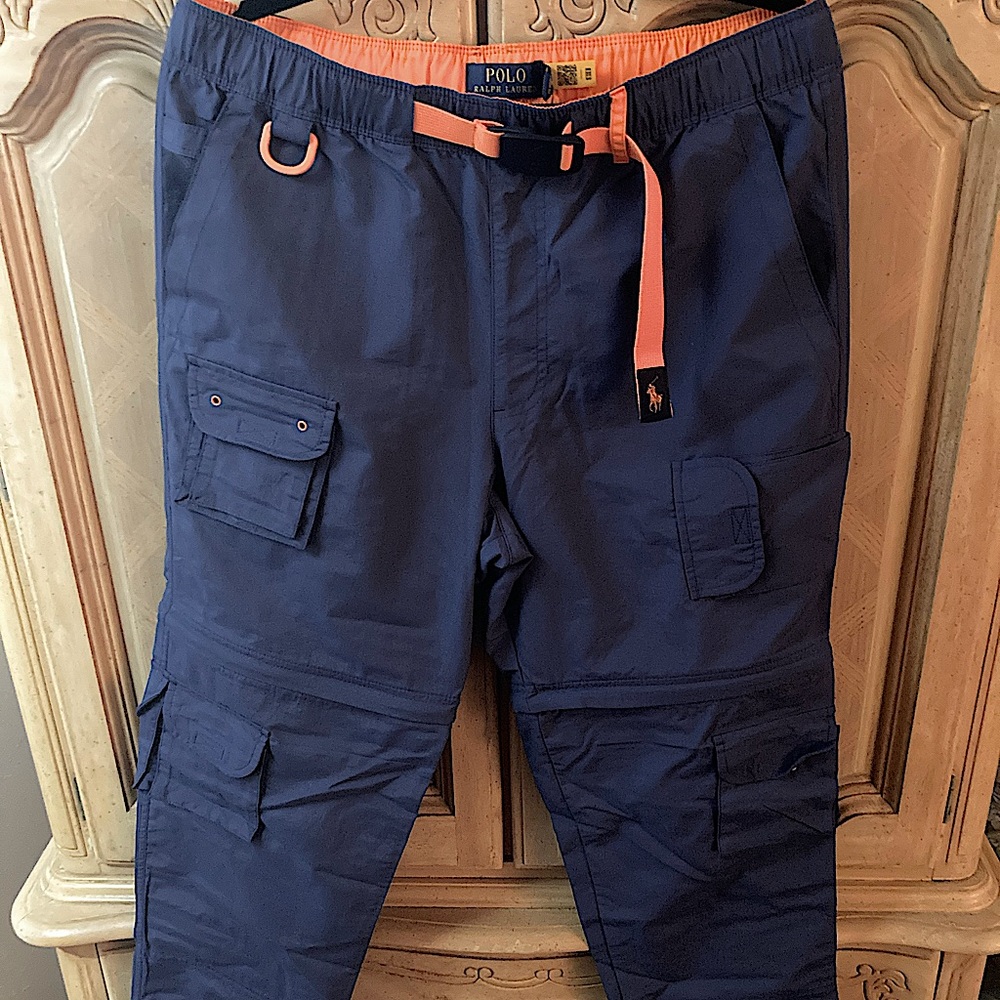 Polo Ralph Lauren navy convertible men’s nylon cargo  pants